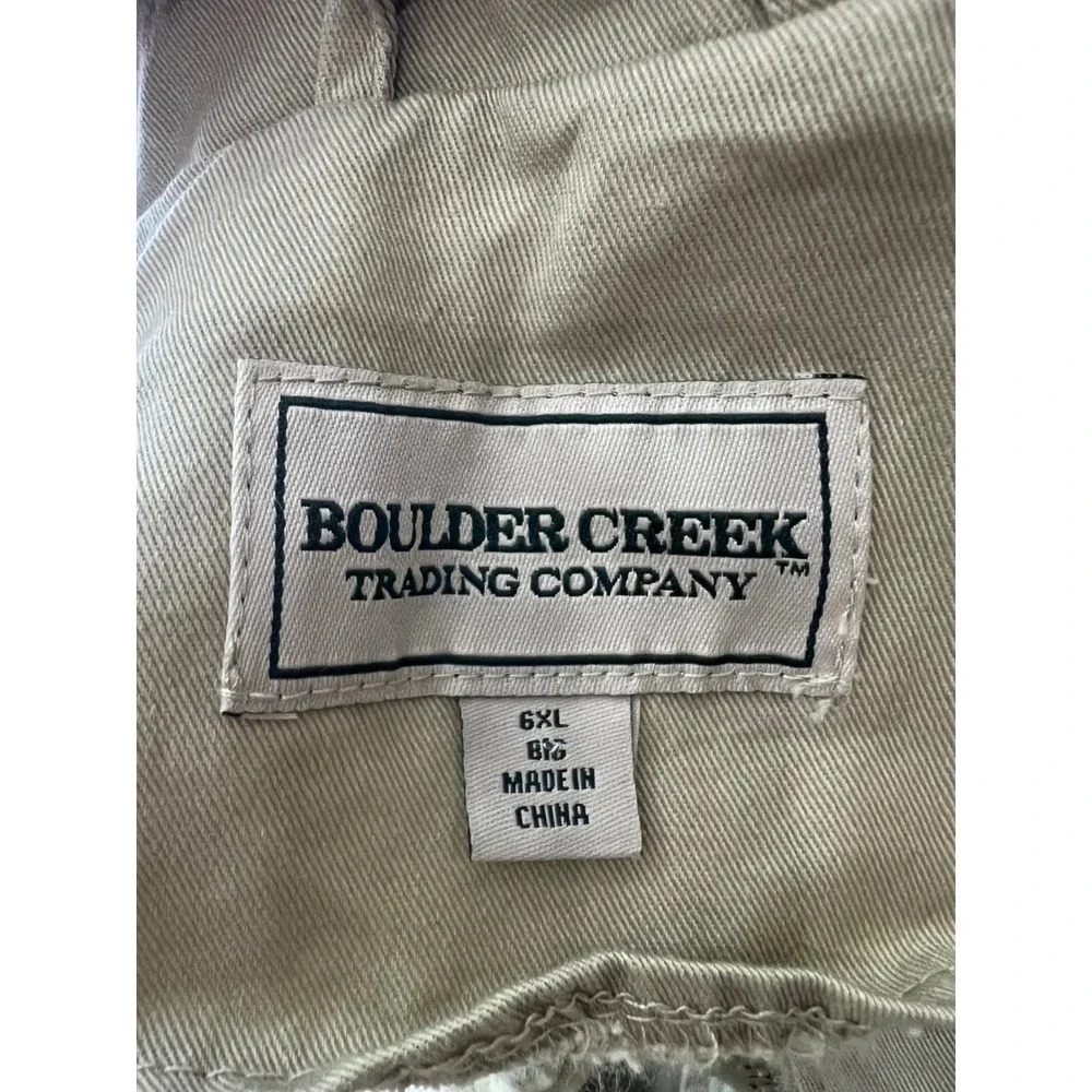 Boulder Creek Trading Company Mens 6XL Big Khaki Utility Cargo Fishing Vest Tan